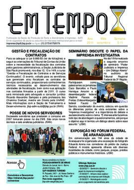 Informativo Em Tempo : semana de 05/09/2011 a 11/09/2011