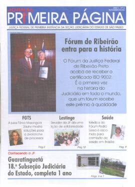 Jornal Primeira Página : ano 1, n. 4, nov. 2000