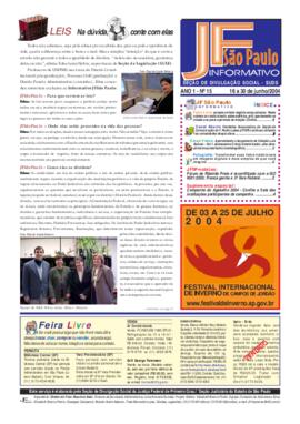 JFSão Paulo Informativo  : ano 1, n. 15, jun. 2004