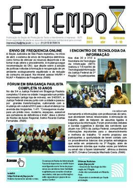 Informativo Em Tempo : semana de 04/03/2011 a 10/04/2011