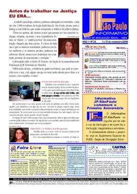 JFSão Paulo Informativo  : ano 1, n. 24, nov. 2004