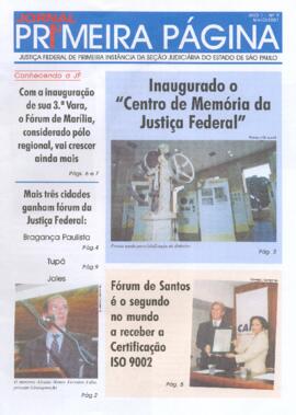 Jornal Primeira Página : ano 1, n. 9, maio 2001